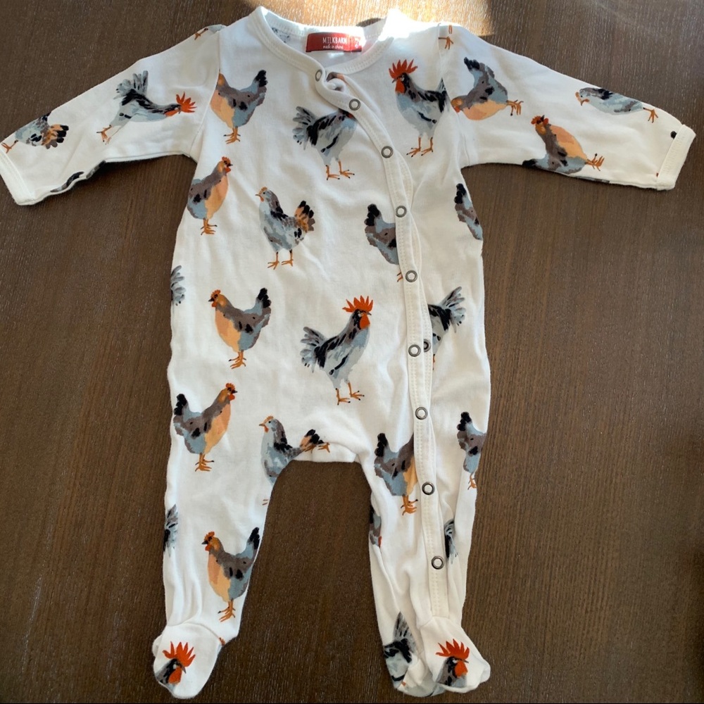 Milkbarn Chicken Footed Romper